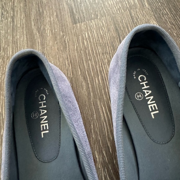 Chanel blue suede ballet flats - Picture 6 of 8